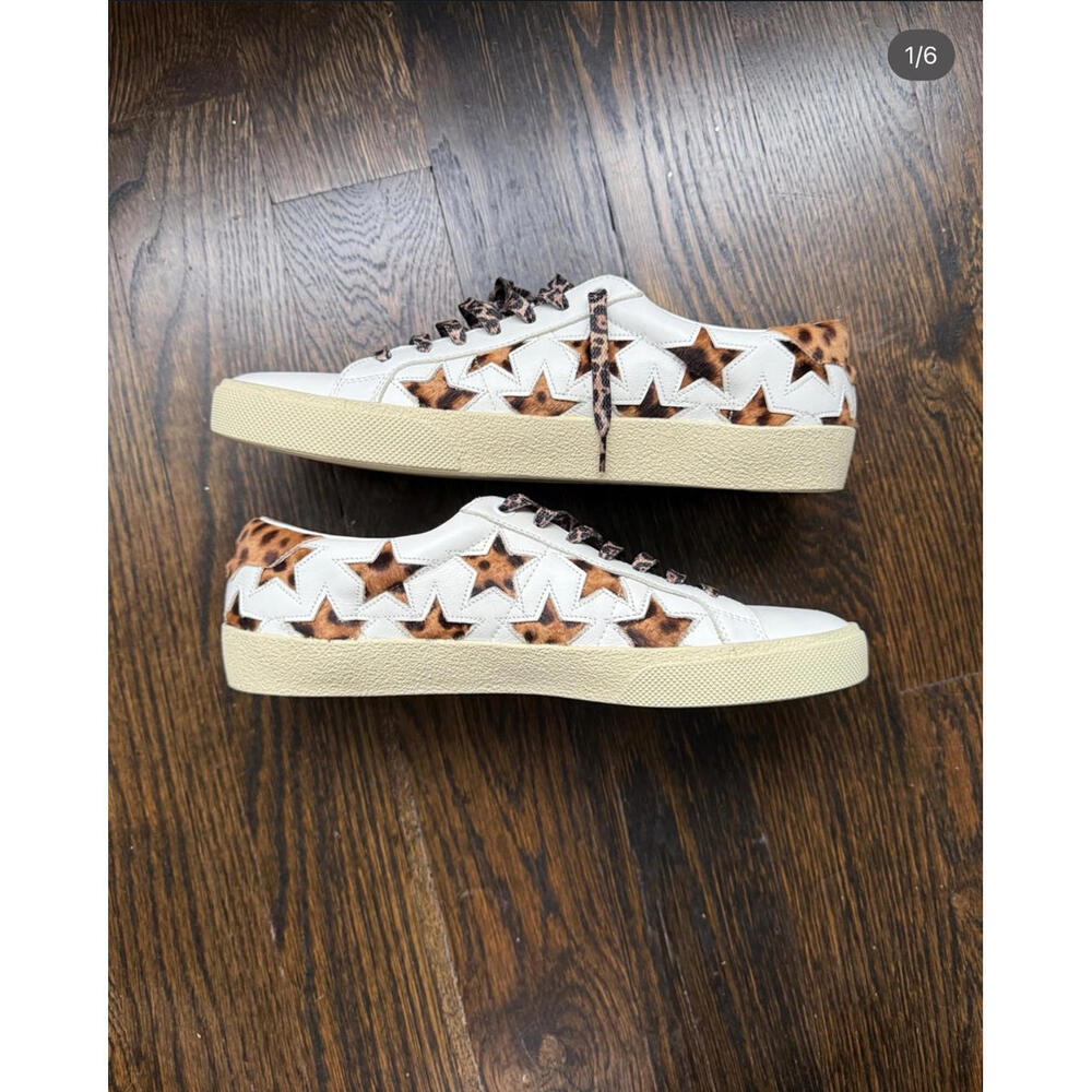 Saint Laurent Sneakers with Leopard Star Pattern EU 40